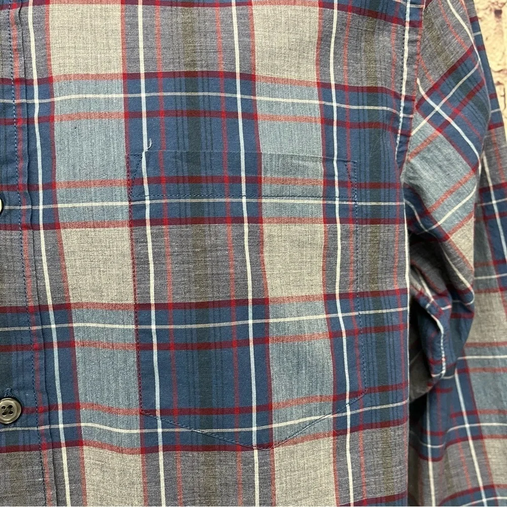 J.Crew Blue Check Slim Button Down Long Sleeve Shirt